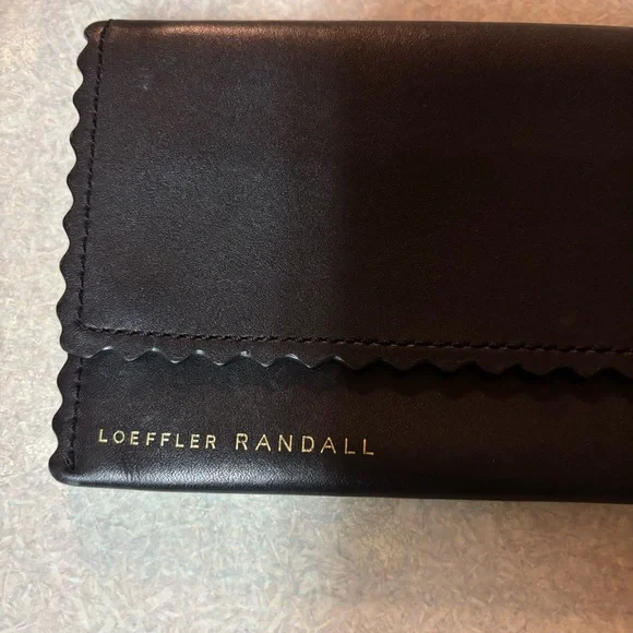 Loeffler Randall Everything Preppy Minimalist Scalloped Quiet Luxury Wallet - Picture 5 of 9